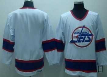 Mens Winnipeg Jets Customized White CCM Jersey->customized nhl jersey->Custom Jersey